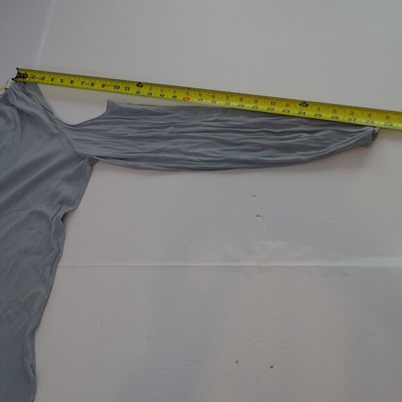 For 2 By Ramy Brook Gray Long Sleeve Cold Shoulder Maternity Top Women Size M - Picture 8 of 9